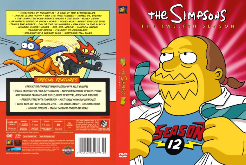 The Simpsons Season 12 เดอะซิมป์สันส์ ปี 12 ตอนที่ 1-21 ซับไทย